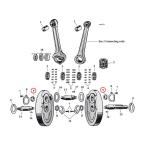 SAMWEL Sam well кривошип булавка гайка [CRANKPIN NUTS] 37-73 45(750CC) FLATHEAD(NU) HARLEY-DAVIDSON Harley Davidson двигатель детали двигатель 