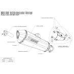 AKRAPOVIC Akrapovic [ ремонт детали ]P-HSB13R1 carbon fiber K1300R K1300S BMW защита глушителя * термозащита muffler 