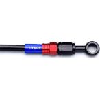 SWAGE-LINE スウェッジライン フロント ブレーキホースキット フィッティングカラー：レッド／ブラック / ホースカラー：ブラックスモークホース CRM250R