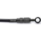 SWAGE-LINE スウェッジライン リア ブレーキホースキット フィッティングカラー：ステンレスブラック / ホースカラー：ブラックスモークホース ZRX400 ZRX400II