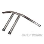 ショッピングCHROME GUTS CHROME ガッツクローム 10インチTバーストレート カラー：クローム / ヘコミ：無し（カスタム用） 81年以前 配線用 HARLEY-DAVIDSON ハーレーダビッドソン