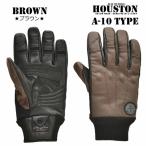 ショッピング決算 決算セール HOUSTON ヒューストン HTVG-2212W ウインターグローブ A-10タイプ ブラウン 冬用グローブ レザーグローブ ライディンググローブ バイクグローブ