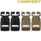 【ゆうパケット対象】WOSPORT ITWタイプ サイドリリースバックル 2Pcs BK
