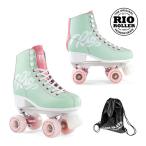 ローラースケート リオローラー RIO ROLLER クワッドスケート SCRIPT Teal×Coral