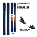 CANDIDE SKIS лыжи 2026 RESORT 101 (25-26 2026) + 27 Salomon STRIVE 12( лыжи крепления комплект ) Япония стандартный товар . покупка 