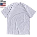 LOS ANGELES APPAREL ロサンゼルスアパレル /無地 肉厚 6.5oz 半袖Tシャツ / Short Sleeve Garment Dye Crew Neck T-Shirt - WHITE / 1801GD / ロスアパ