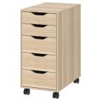 [IKEA/ Ikea / почтовый заказ ]ALEXareks выдвижной ящик единица с роликами ., белый stain дуб style / черный, 36x76 cm[AA](19422222)