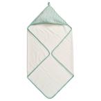[IKEA/ Ikea / почтовый заказ ]LEN полоса baby полотенце с капюшоном ., белый голубой / полоса узор,80x80 cm[B](20629877)