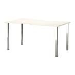 IKEA/ Ikea HISSMON/SJUNNE стол 2 человек для, белый, никель металлизированный 