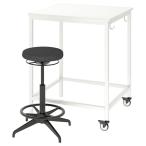 [IKEA/ Ikea / почтовый заказ ]TROTTEN/LIDKULLENto Lotte n/lidok Len стол &sito/ подставка поддержка, белый / темно-серый...[3](39494538)