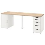 [IKEA/ Ikea / почтовый заказ ]LAGKAPTEN ковер капсулпа тонн / ALEXareks стол, белый stain / дуб style белый, 200x60 cm[4](39521706)