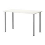 IKEA/ Ikea HISSMON/ADILS стол, белый, серебряный цвет 
