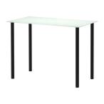 IKEA/ Ikea GLASHOLM/ADILS стол, стекло белый, черный 