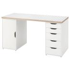[IKEA/ Ikea / почтовый заказ ]LAGKAPTEN ковер капсулпа тонн / ALEXareks стол, белый / уголь, 140x60 cm[3](59521654)