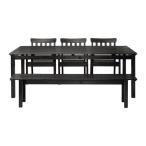 IKEA/ Ikea ANGSO стол, bench, arm стул 3 ножек, черный Brown 