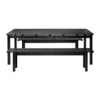 IKEA/ Ikea ANGSO стол & bench 2 ножек, черный Brown 