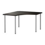 IKEA/ Ikea LINNMON/ADILS угол стол, черный Brown, серебряный цвет 