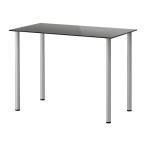 IKEA/ Ikea GLASHOLM/ADILS стол, стекло черный, серебряный цвет 