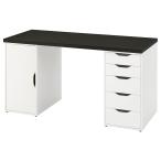 [IKEA/ Ikea / почтовый заказ ]LAGKAPTEN ковер капсулпа тонн / ALEXareks стол, черный Brown / белый, 140x60 cm[3](09521557)