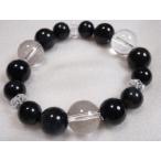 クリスタルクォーツ14mm＆盤珠カット＆ブルータイガーアイパワーストーンブ...