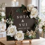  из дерева welcome board [ белый rose. цветок lease ] имя * память день ввод l свадьба * свадьба * wellcome Space без доставки 