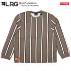 ショッピングLRG LRG ロンT 大きいサイズ エルアールジー Tシャツ 長袖 おしゃれ かっこいい 派手 総柄 チェック柄 ストライプ柄 シック ベージュ カーキ ビッグシルエット b系