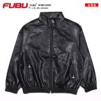 FUBU アウター b系 長袖 レザージャケット 高級感 ジャケット ブルゾン 大きいサイズ フブ 革ジャン 刺繍 筆記体 ビッグシルエット ヒップホップ ストリート系