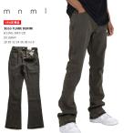 mnml デニム ジーンズ 大きいサイズ ミニマル ジーパン Gパン パンツ スリム 無地 フレアパンツ フレア ブーツカット フレアジーンズ 切り替え ラインパンツ