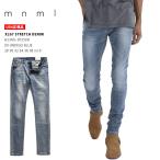 mnml デニム ジーンズ 大きいサイズ ミニマル ジーパン Gパン パンツ スキニー スリム ストレッチ 無地 シンプル