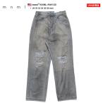 mnml デニム ジーンズ バギーパンツ 無地 シンプル 大きいサイズ ミニマル ジーパン Gパン ゆったり 太め ブラックデニム ビッグシルエット オーバーサイズ b系