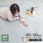 ショッピングラグ ラグ カーペット 低反発 ラグマット 185x185cm 約2畳 厚手23mm 洗える 抗菌 防ダニ 滑り止め付き 低反発ウレタン 絨毯 おしゃれ 極厚 厚手 ホットカーペット対応