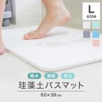 珪藻土バスマット 成分調査済 ノンアスベスト 60cm Lサイズ 大判 大きい 吸収速乾 消臭 抗菌 防カビ 清潔 新生活 お風呂マット 足拭きマット おしゃれ 珪藻土