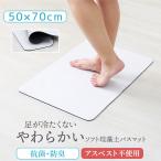 珪藻土バスマット 珪藻土マット ソフト 50×70cm 柔らか やわらかい ノンアスベスト 吸収 消臭 抗菌 速乾 お風呂マット 足ふきマット 冷たくない