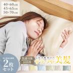 シルク枕カバー 2枚セット 洗える 封筒式 美髪 保湿 ヘアケア対応 まくらカバー 40×60 45×65 50×75cm