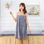 ショッピングラップタオル ラップタオル 大人用スピードドライボタン付き巻きタオル おしゃれスカート型Welina（株）レディースバスローブプール美容院バスタイム かわいい巻きタオル