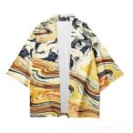  перо тканый кимоно кардиган мужской женский внешний цветочный принт тонкий общий рисунок casual Welina( АО ) японский стиль. акцент! цветочный принт кимоно кардиган . модный 