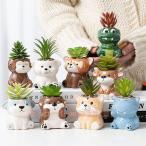 猫プランター陶器多肉植物鉢セラミッ...