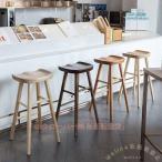北欧天然木バーチェア木製カウンタ