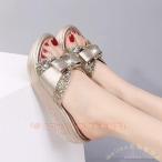 ショッピングウェッジソール ミュールサンダル レディース ウェッジソール 厚底 オープントゥ Welina（株） 履きやすい歩きやすい 疲れにくい 夏のおしゃれ靴 20代〜50代