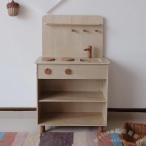 ままごとキッチン 木製 コンパクト収納 単品台所 Welina 知育玩具 ごっこ遊び クリスマス/誕生日プレゼント 男女兼用 遊びながら学べる