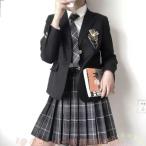 卒業式スーツ 女の子 6点セット 小学生 グレー チェック Welina（株） プリーツスカート 卒服 小学校卒業式 入学式 発表会 フォーマル 大きいサイズ