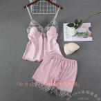 スリップ キャミソール ペチパンツ レディース インナー 2点セット Welina（株） ショートパンツ タップパンツ 透け防止 ミニ丈 ショート丈 ルームにも使える