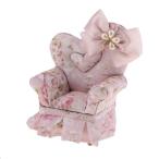 ピンクの蝶のファブリックミニ家具ジュエリーボックス収納インテリア愛の椅子