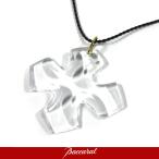 ショッピングバカラ バカラ ビジュゥ クリスタルガラス クロスモチーフ ペンダント ネックレス クリア K18YG金具 イーグルヘッド刻印あり