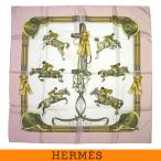 エルメス カレ 90 ジャンピング シルク スカーフ ケース付 ライトピンク H37