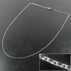  не использовался товар K18WG cut маленький бобы цепь белое золото колье 40.2cm ширина 0.8mm толщина 0.8mm 1.2g J136