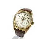 【ロレックス】1953年 ヴィンテージ 6305/1 デイトジャスト シルバー メンズ 自動巻 時計 K18PG OH済(2022年10月) ビッグバブル R55