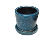  Dulton (Dulton) садоводство сопутствующие товары цвет серый zdo pot midnight голубой M размер низ дыра есть COLOR GLAZED POT M.BLUE