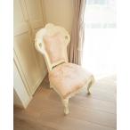 ビバリーヒルズ ダイニングチェア W48cm 座高40cm リボンとブーケ柄シャイニーピンクの張地 輸入家具 オーダー家具