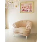輸入 オーダー家具 テレジア 猫脚 1シーター ピンクリリーの張地